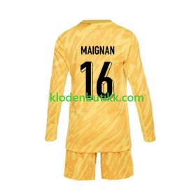 Frankrike Mike Maignan 16 Keeper Barn Hjemme Fotballdrakt EM 2024 Langermet